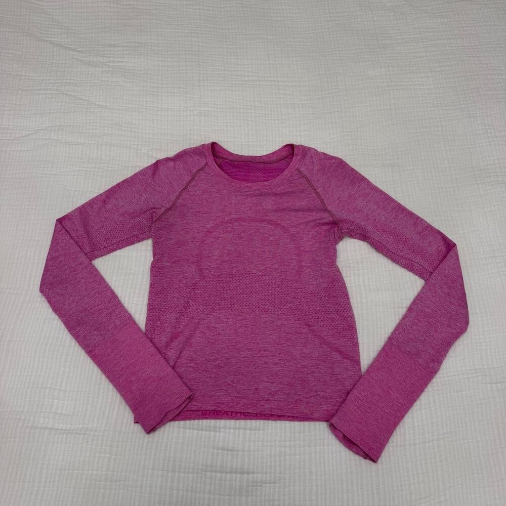 hot pink lululemon swiftly tech long sleeve shirt